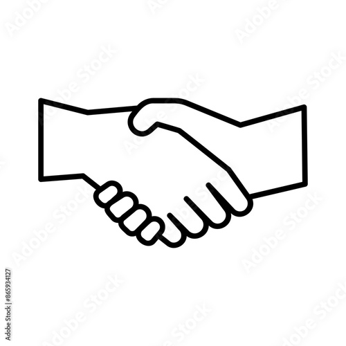 handshake outline