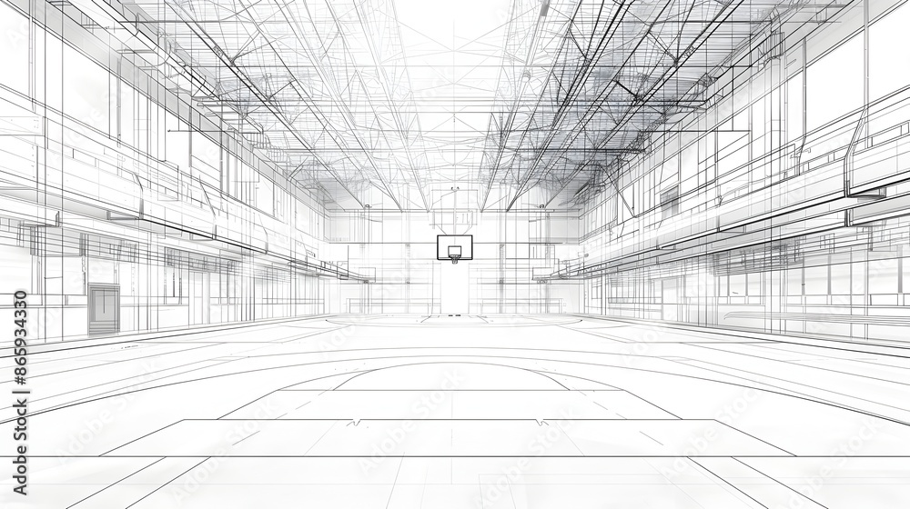 Minimal Infographic of Basketball Court Manufacturing Blueprints Minimal Infographic of Basketball Court Manufacturing Blueprints