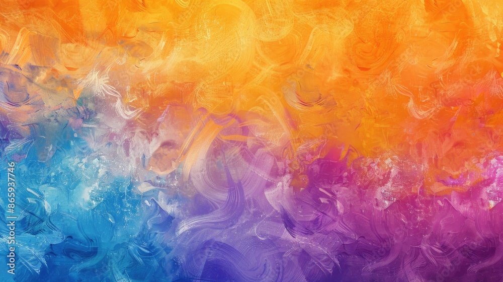 Abstract Textured Background in Lilac, Chambray Blue, Burnt Orange, Sunshine Yellow, and Peach Fuzz Tones for Design Inspiration