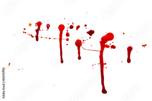 blood drop on white