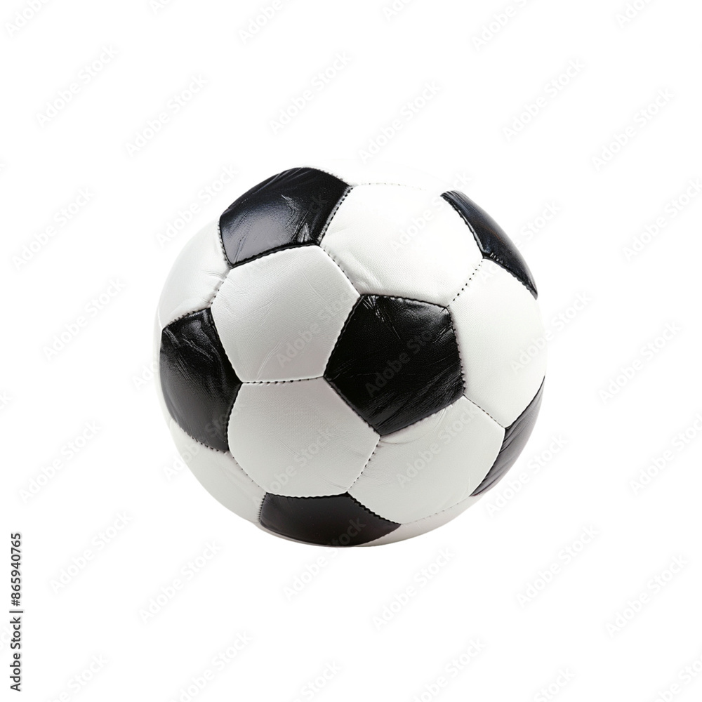 Fototapeta premium Close Up Of A White And Black Soccer Ball