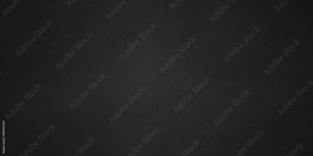 Obraz premium Abstract black stone wall texture grunge rock surface. dark gray background backdrop. wide panoramic banner. old wall stone for dark black distressed grunge background wallpaper rough concrete wall.
