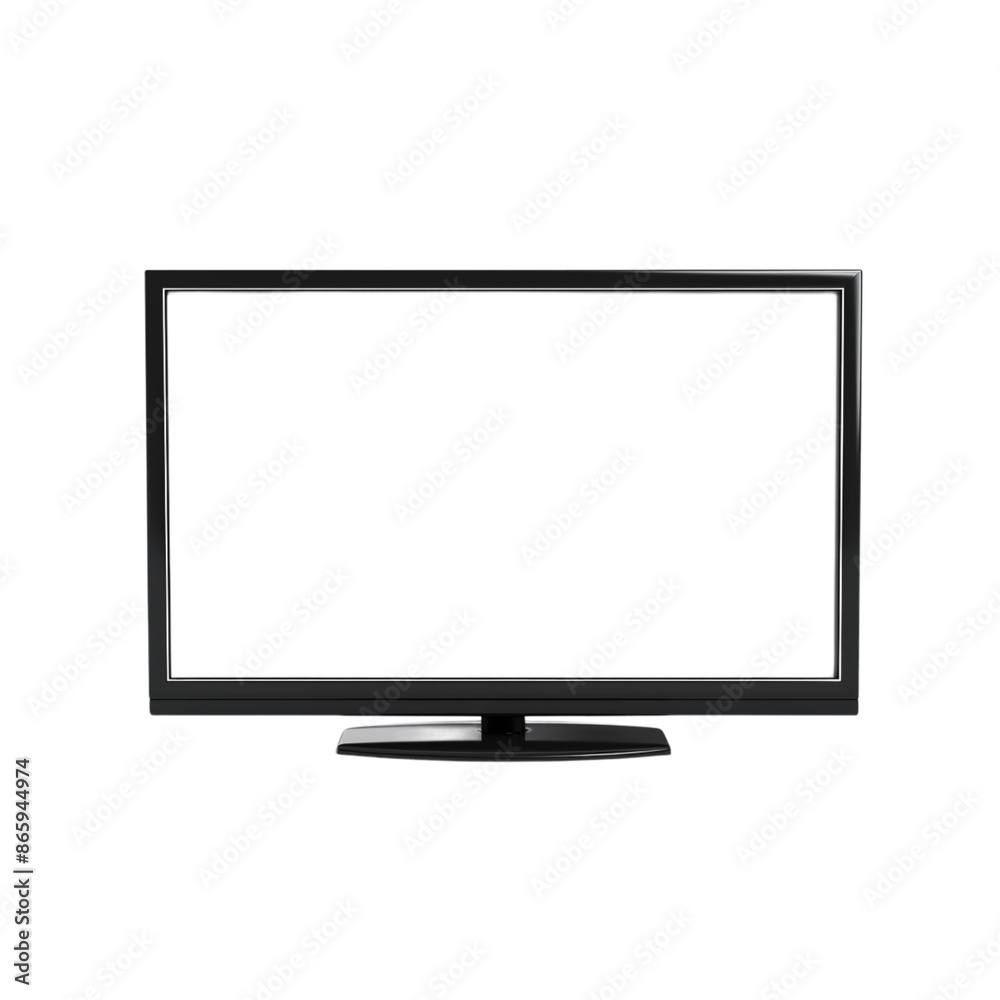 Black Flat Screen Television Isolated on White Background Black Flat Screen Television Isolated on White Background