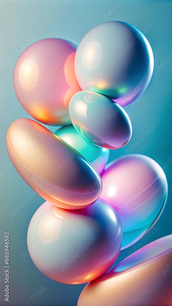 Design a gradient blend with pearlescent colors and subtle circle reflections. Design a gradient blend with pearlescent colors and subtle circle reflections.