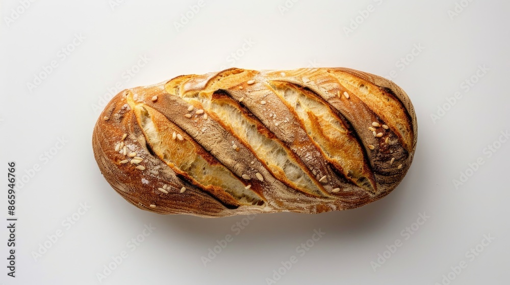 Fresh bread on white background captured in a photo Fresh bread on white background captured in a photo
