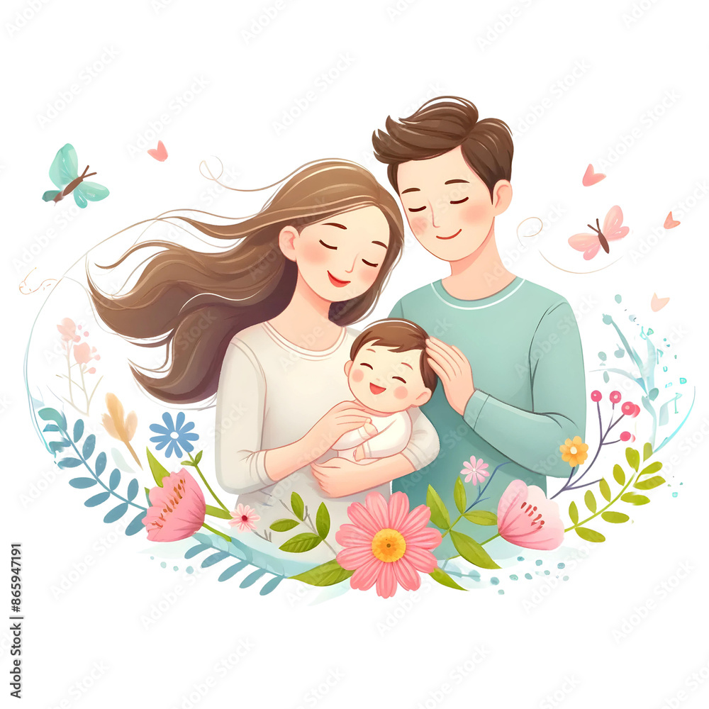 3d family in spring 3d family in spring