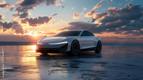 Luxury car new energy vehicle auto show background, technology city car advertising background image