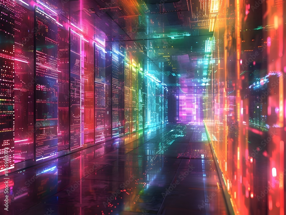 Transcendent Digital Realm of Neon Lit Data Consciousness and Omniscient Network Intelligence Transcendent Digital Realm of Neon Lit Data Consciousness and Omniscient Network Intelligence
