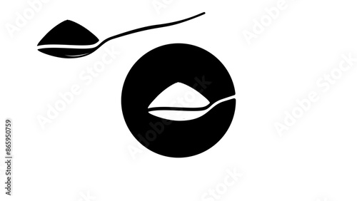 Sugar Spoon, black isolated silhouette
