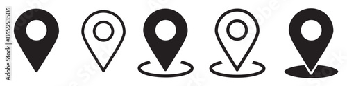 location vector icon set. point illustration sign collection. geolocation gps tag icons set. place logo. GPS map location icon.