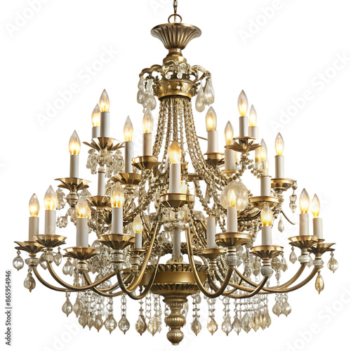 huge chandelier on transparent background