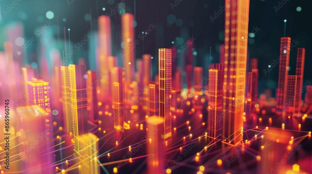 Stock image for corporate presentation representing clustering of customers, graph viz, data, AI Generative Stock image for corporate presentation representing clustering of customers, graph viz, data, AI Generative