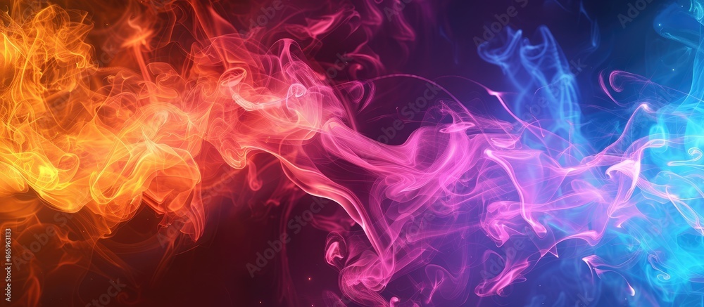 Abstract background with neon pink, blue, orange light smoke. Abstract background with neon pink, blue, orange light smoke.