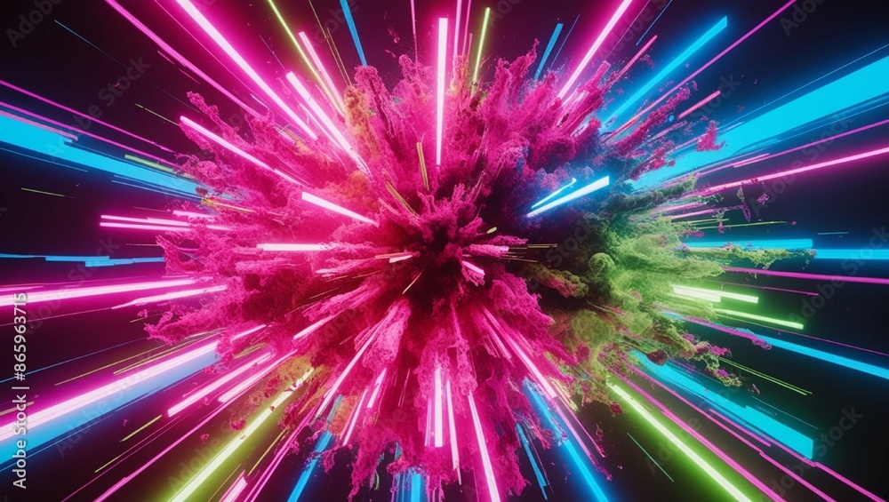 An_explosion_of_vibrant_colors_resembling_a_digital_gl An_explosion_of_vibrant_colors_resembling_a_digital_gl