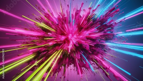 An_explosion_of_vibrant_colors_resembling_a_digital_gl