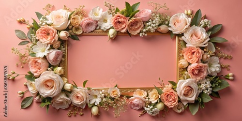 frame of flowers