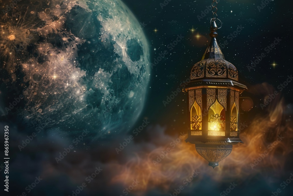 Lantern under full moon Lantern under full moon
