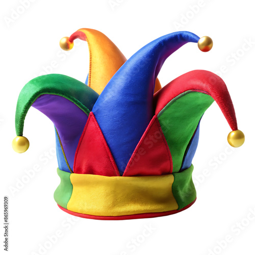 jester hat on transparent background