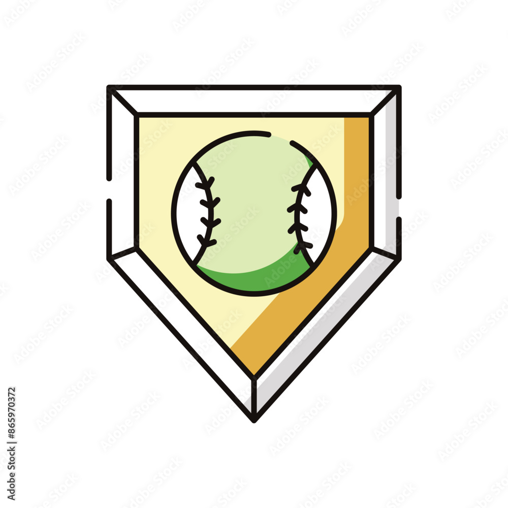 Home Plate vector icon Home Plate vector icon