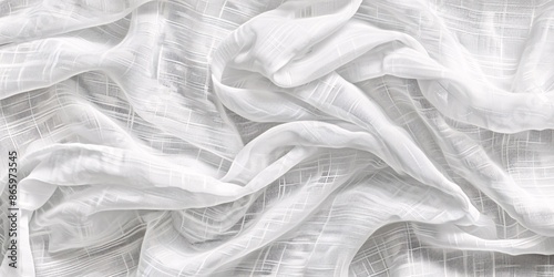 Airy flax fiber cloth pattern ivory interlaced backdrop.