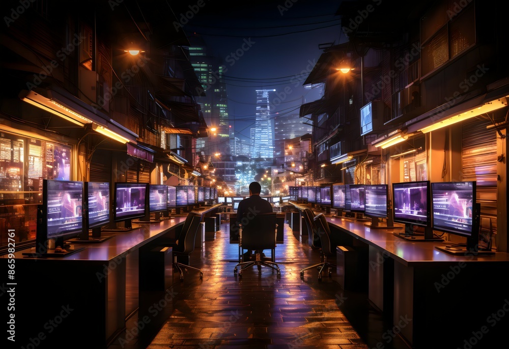 man working computer lab man working computer lab