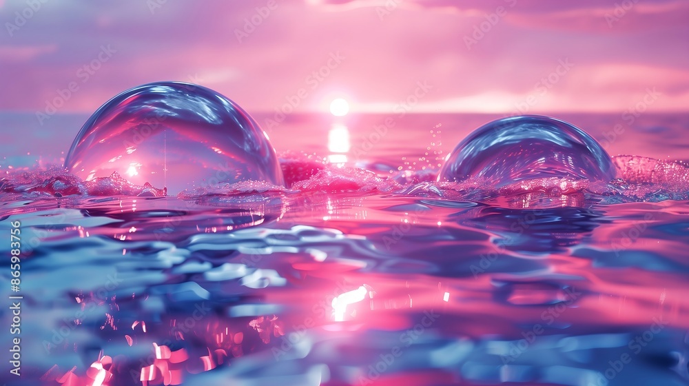 glossy metal neon pink and blue fluid, creating a mirror-like water effect background with smooth, reflective surfaces and vibrant colors glossy metal neon pink and blue fluid, creating a mirror-like water effect background with smooth, reflective surfaces and vibrant colors