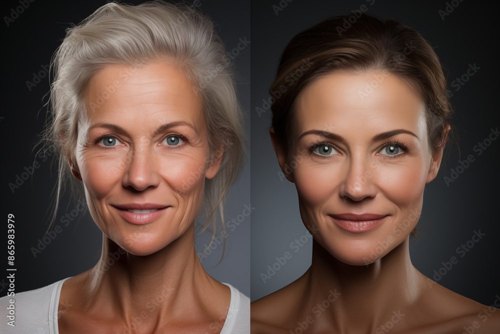 A beautiful middle-aged woman. Mature woman looking at camera