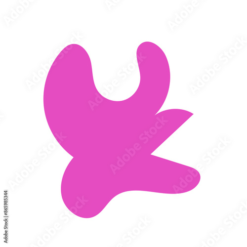 Pink abstract shape vectors