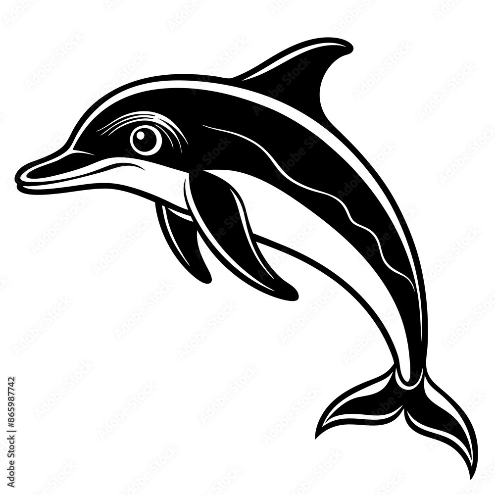 silhouette of a dolphin silhouette of a dolphin
