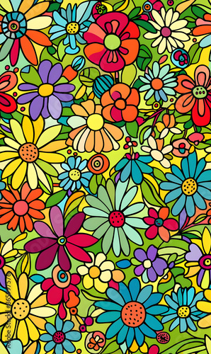 wallpaper, tiles or carpet cartoon illustrator, seamless pattern.