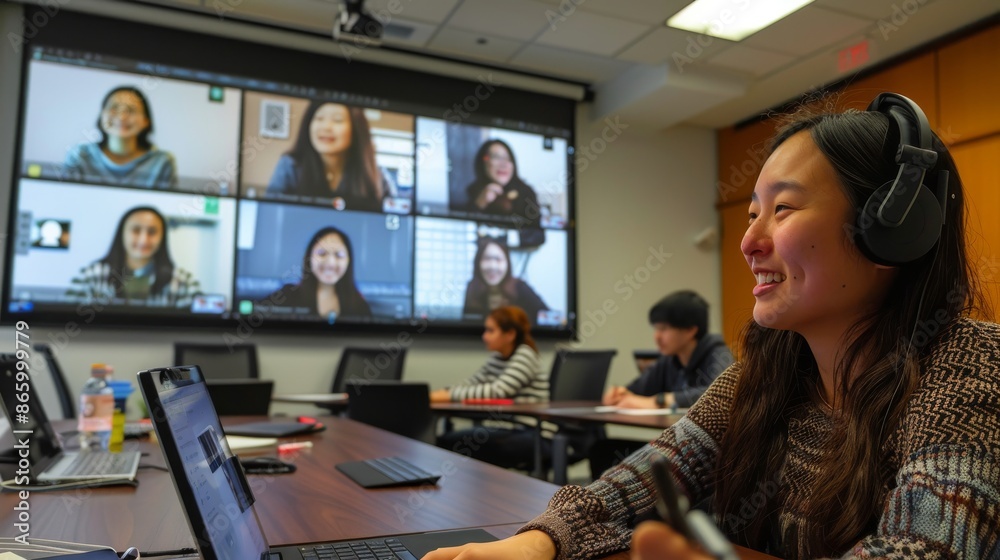 Virtual Group Tutoring Session - Students Learning Online with Tutor's Guidance Virtual Group Tutoring Session - Students Learning Online with Tutor's Guidance