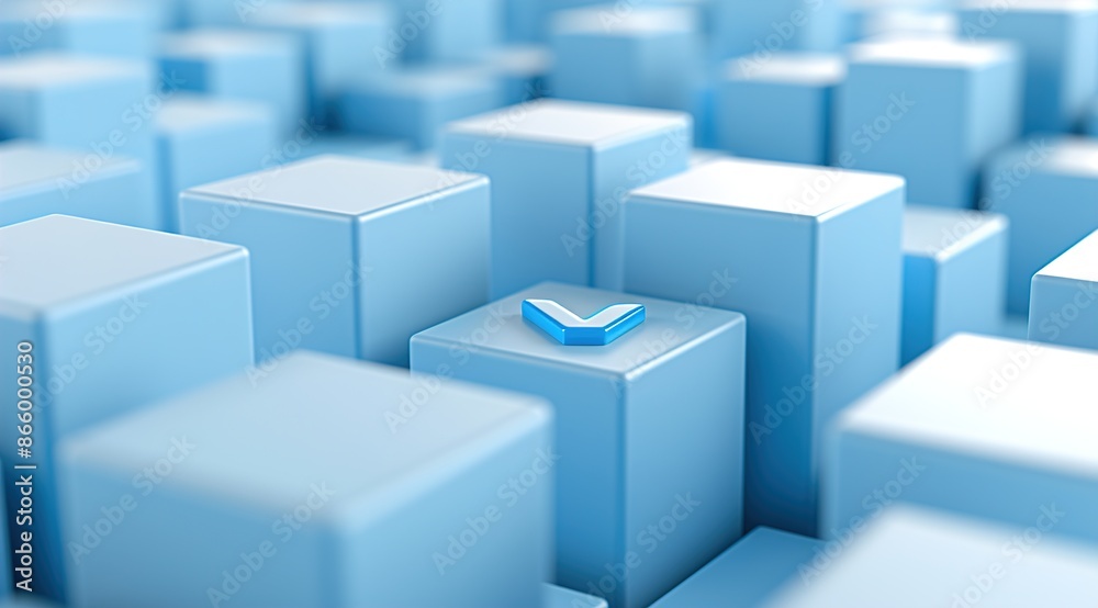 blue and white cubes