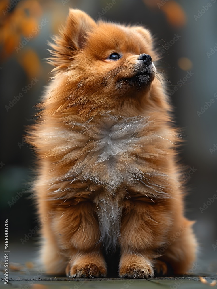 Chubby and Fluffy Puppy in a Charming Tilted Head Pose Chubby and Fluffy Puppy in a Charming Tilted Head Pose