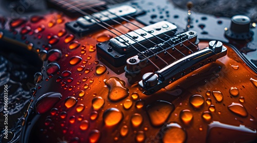 electric guitar close up. immage16:9
