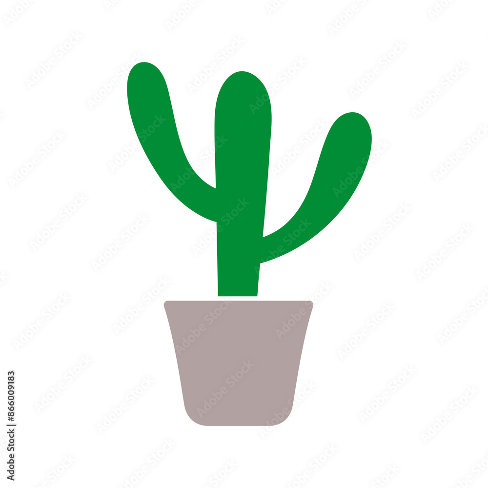 cactus in a pot flat vector cactus in a pot flat vector