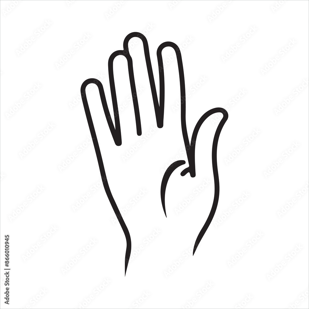 hand single Line Icon Vector Design outline
hand single Line Icon Vector Design outline