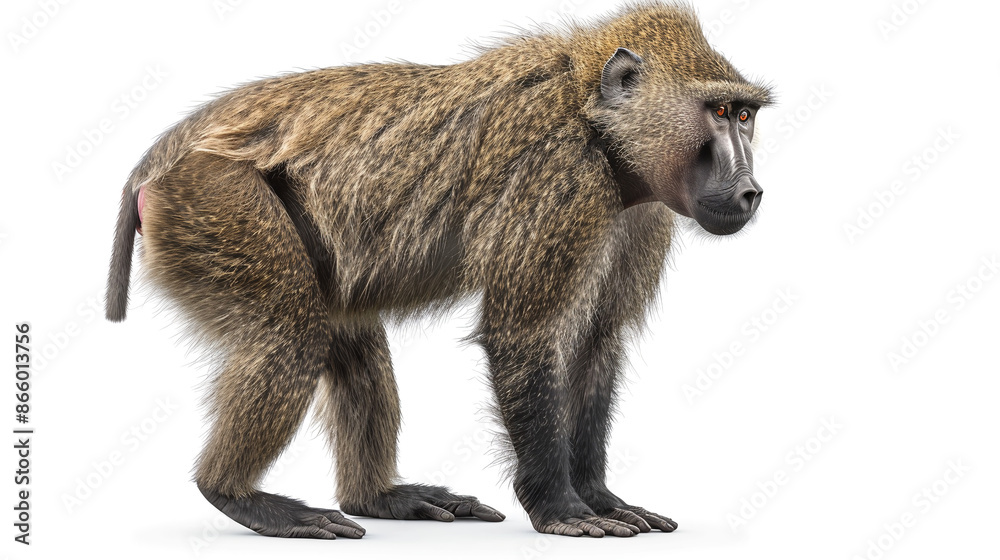 close up of a baboon