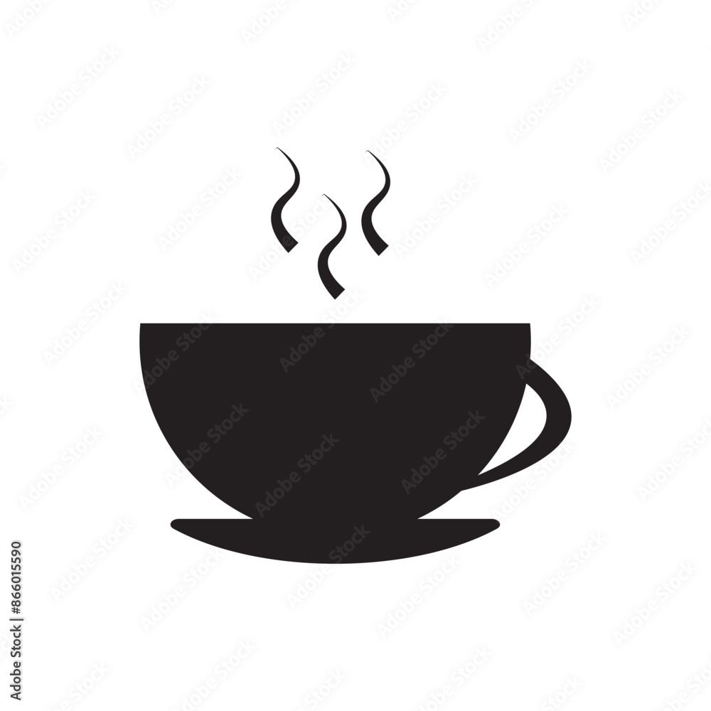 Black Coffee cup icon. Coffee cup symbol.eps10 Black Coffee cup icon. Coffee cup symbol.eps10