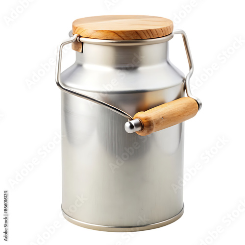 milk can on transparent background