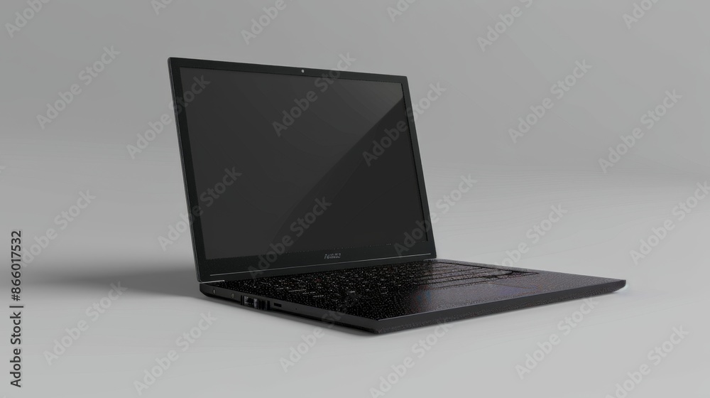 A laptop with a closed lid, against a gray background. A laptop with a closed lid, against a gray background.