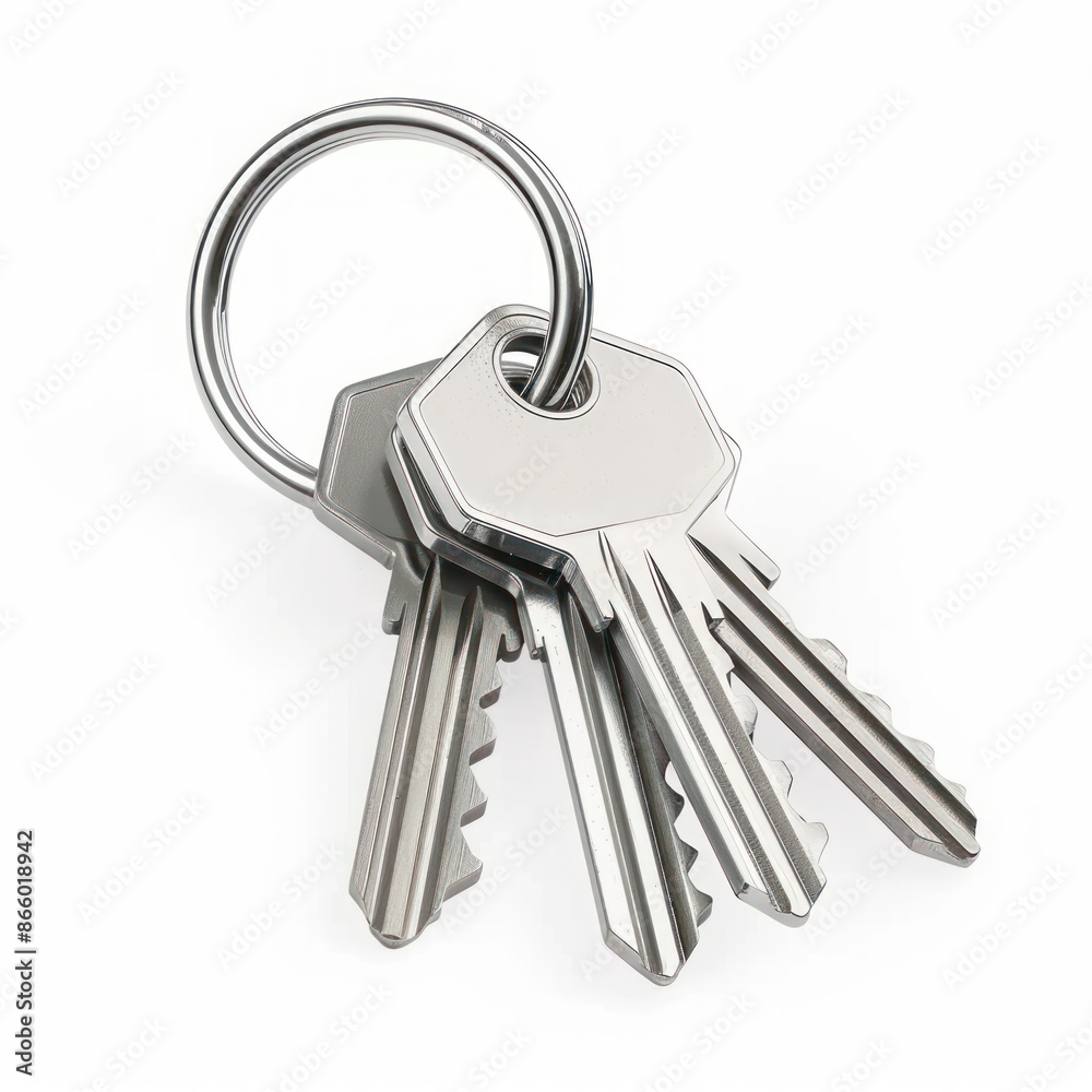 Bunch of Keys on White Background Bunch of Keys on White Background