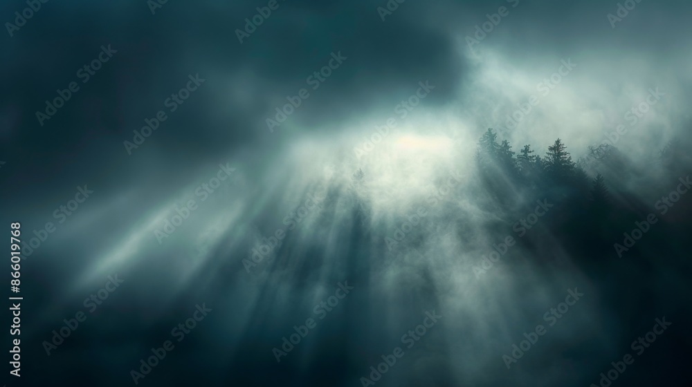 A single beam of light piercing through a dense fog, creating a sense of mystery and ethereal beauty. A single beam of light piercing through a dense fog, creating a sense of mystery and ethereal beauty.