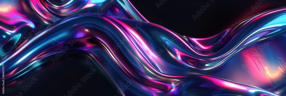 Abstract Iridescent Waves in Motion Abstract Iridescent Waves in Motion