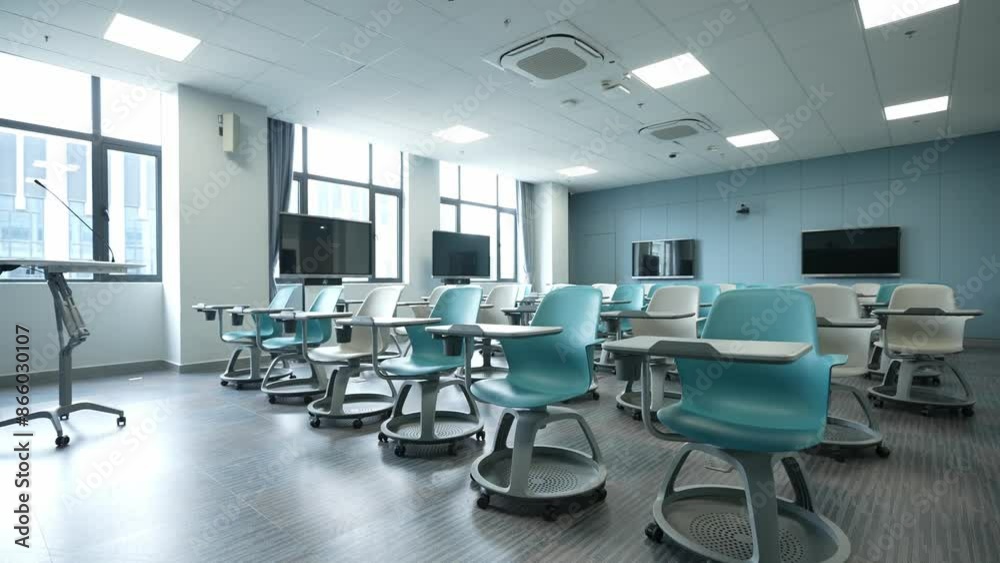 interior of modern classroom in campus