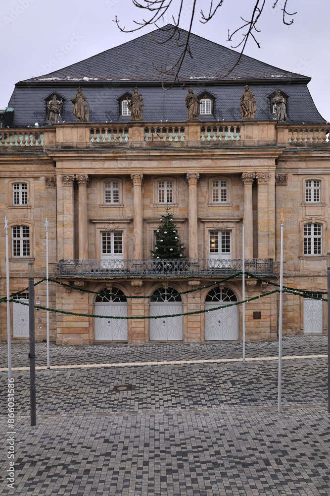 Obraz premium Blick in die Altstadt von Bayreuth in Bayern