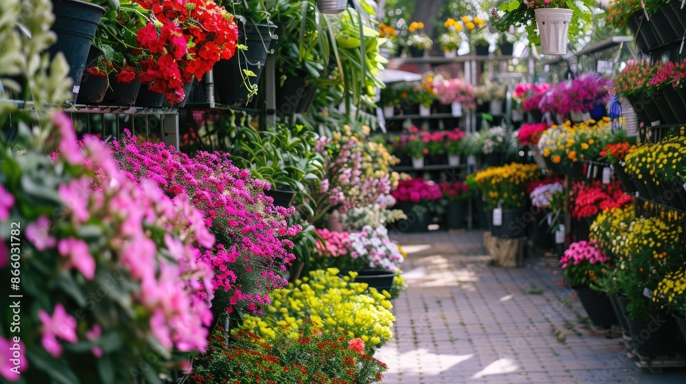 Blooming during spring and summer sale at nursery and shop