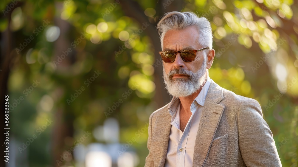 Handsome Older Man. Confident and Stylish Mature Male in Casual Attire Handsome Older Man. Confident and Stylish Mature Male in Casual Attire