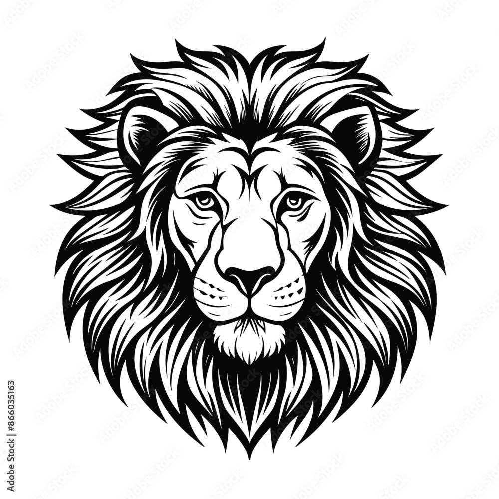 lion head handrawn vector illustration lion head handrawn vector illustration