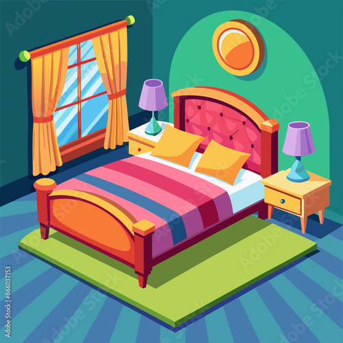 Bed vector illustration 
