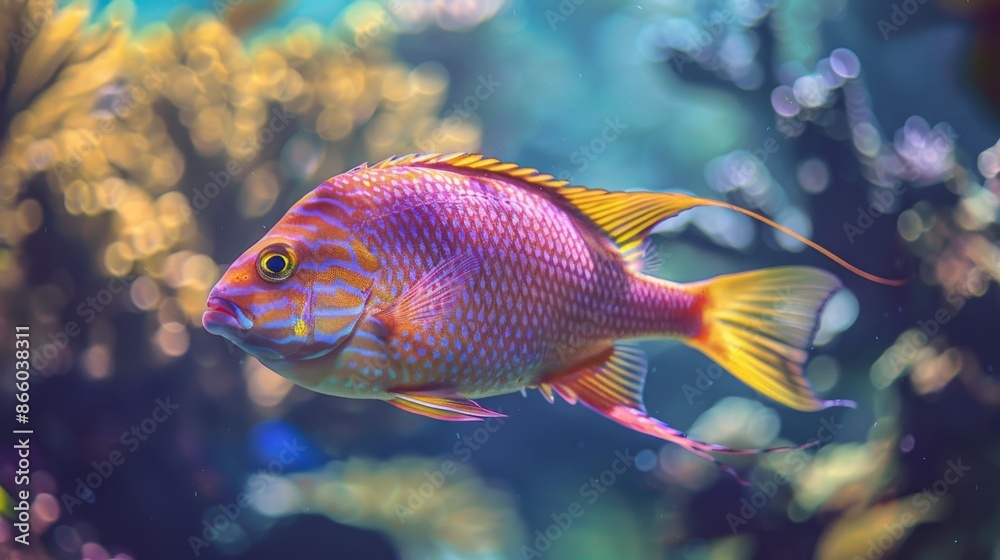 Colorful Marine Fish in Classic Top-Down View with Soft Light and Vibrant HDR Tones Colorful Marine Fish in Classic Top-Down View with Soft Light and Vibrant HDR Tones
